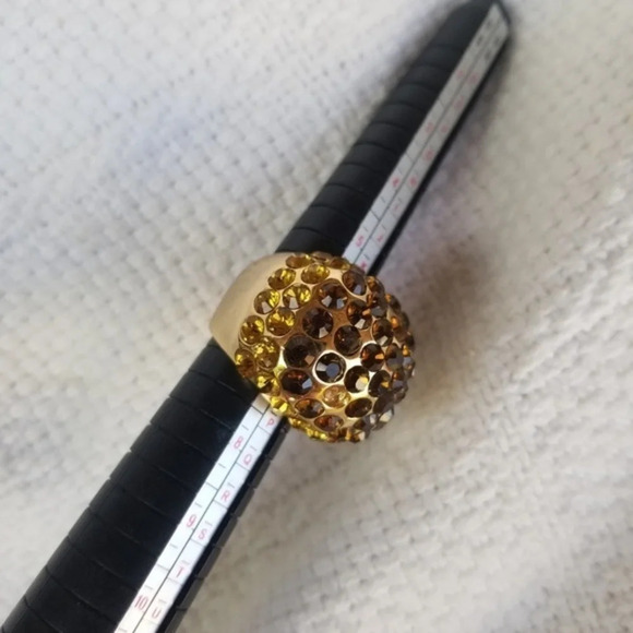 Bold amber tones crystal ring 6.5/7 - Picture 6 of 7